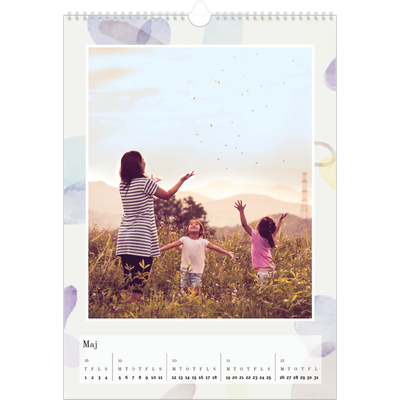 Årskalender A3 — Akvarelspot [kalender forside]