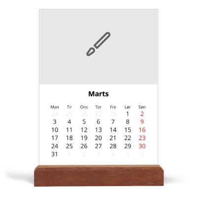 Staffeli kalender - stående  — Design selv [Marts]