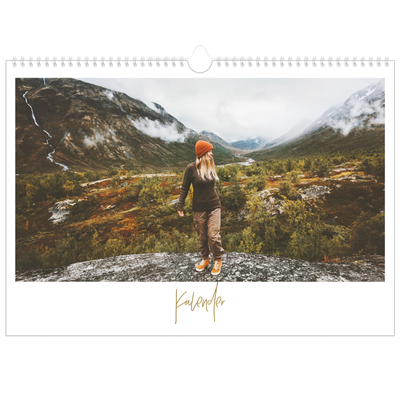 A3 Foto Kalender — Håndskrevet måned [kalender forside]