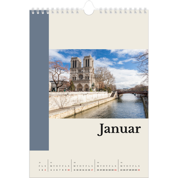 Fotokalender A4 — Verdens seværdigheder