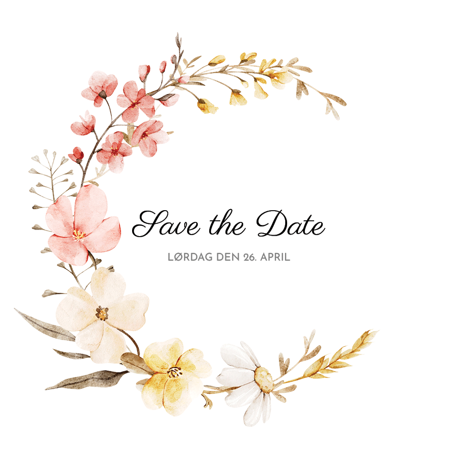 Save the date — Blomstring & glød