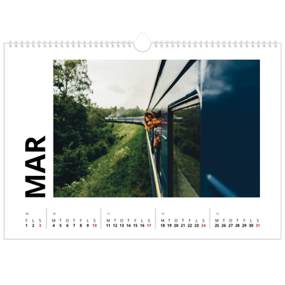 A3 Foto Kalender — White space [Marts]