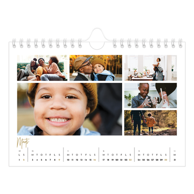 A5 Foto Kalender — Håndskrevet måned [Marts]