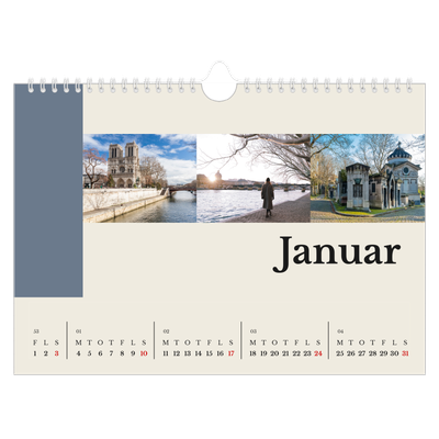Fotokalender A4 — Verdens seværdigheder [Januar]