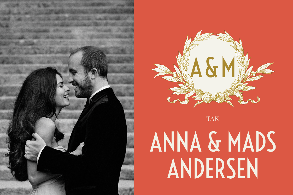 Takkekort — Guld krans