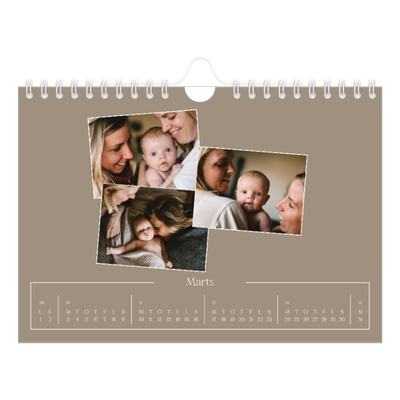 A5 Foto Kalender — Vores minder [Marts]