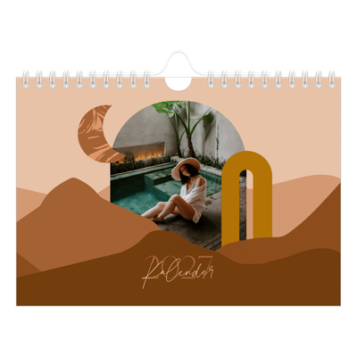 A5 Foto Kalender — Neutrale bjerge [kalender forside]