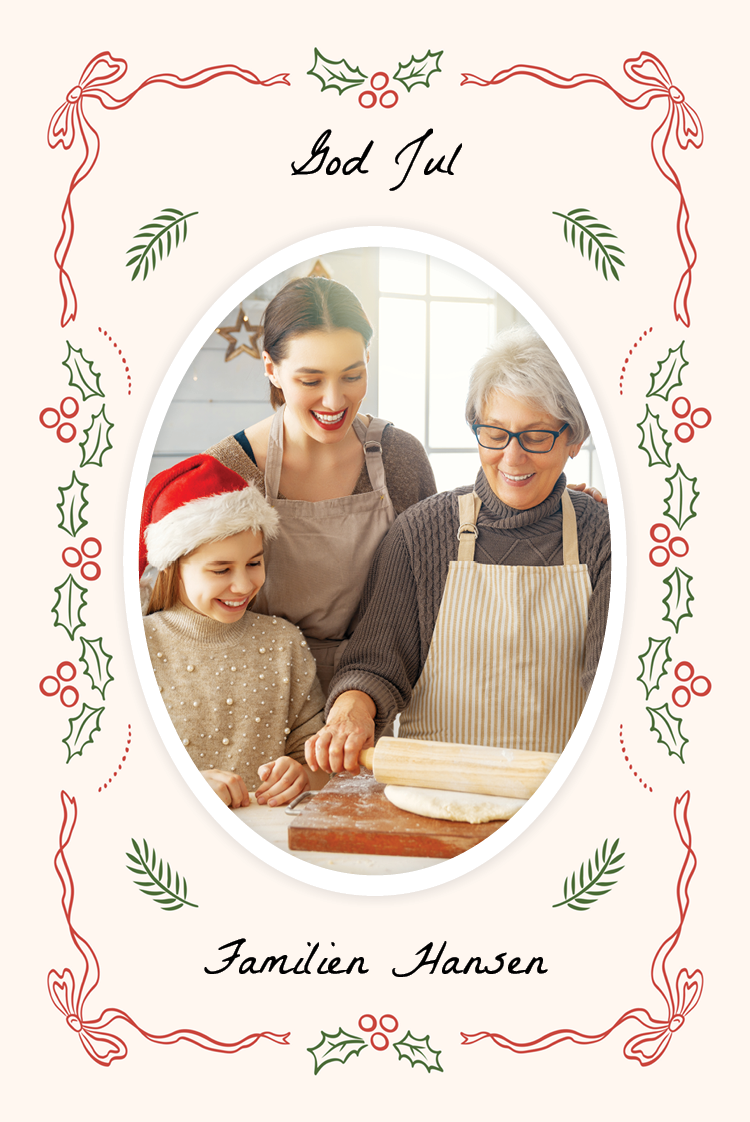 Kort — Kristtorn og sløjfer