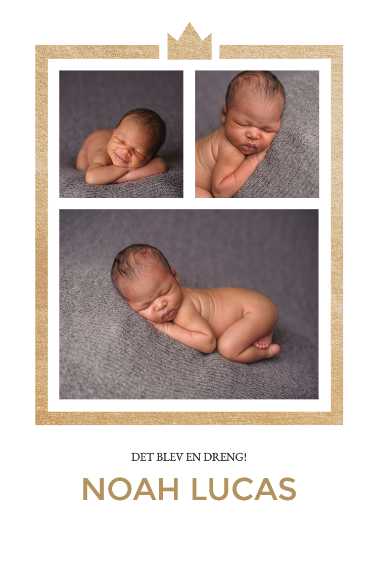 Invitationer — Guld krone