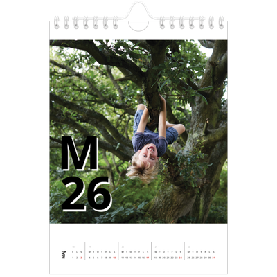 A5 Foto Kalender — Bogstav og tal [kalender forside]