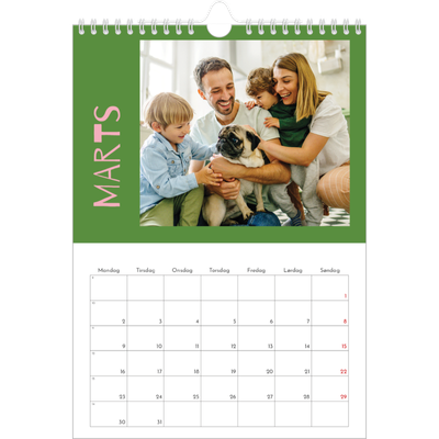Fotokalender A4 (20 x 30 cm) — Farverig kalender [Marts]