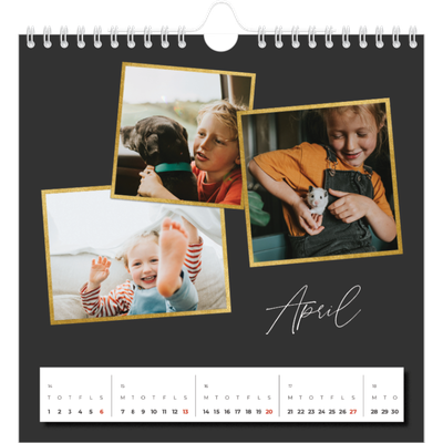 Årskalender kvadratisk — Gode minder [April]