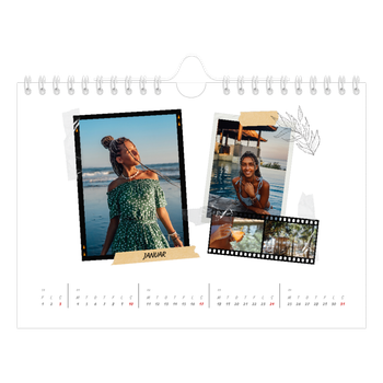 A5 Landskab Fotokalender — Scrapbook stil