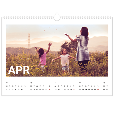 A3 Foto Kalender — Stor måned [April]
