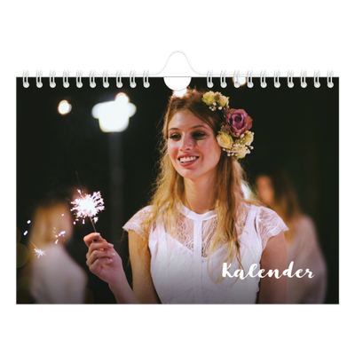 A5 Foto Kalender — Simpel skrift [kalender forside]