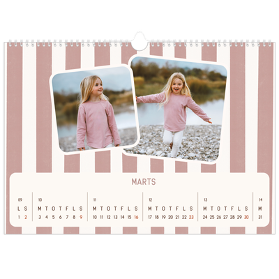 A3 Foto Kalender — Retro mønstre [Marts]