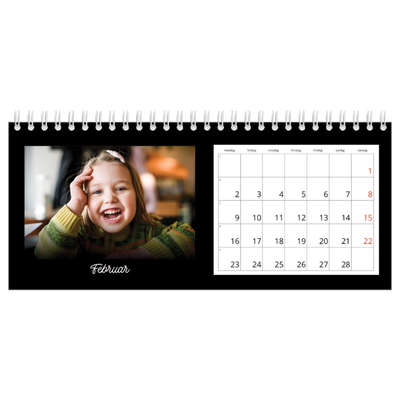 Bordkalendere — Sort minimal [Februar]