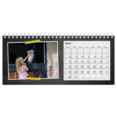 Bordkalendere — Naturmatriale og tape [Marts]