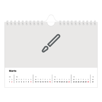 A5 Foto Kalender — Design selv [Marts]