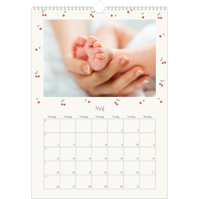 Årskalender A3 — Kirsebærlykke [kalender forside]
