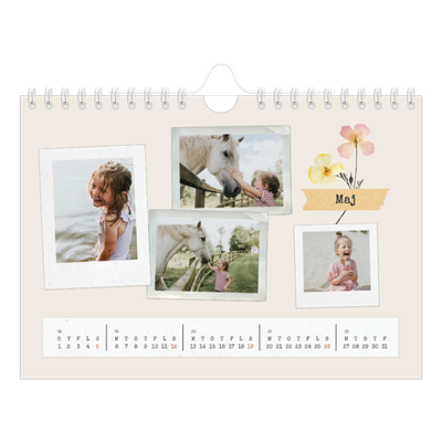 A5 Foto Kalender — Vintage scrapbooking [kalender forside]