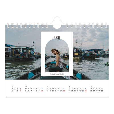 A5 Foto Kalender — Den åbne bue [April]