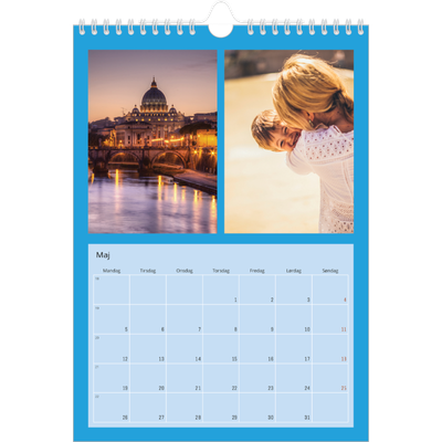 Fotokalender A4 (20 x 30 cm) — Skarpe farver [kalender forside]