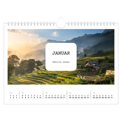 Fotokalender A4 — Den fulle historie [Januar]