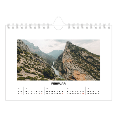A5 Foto Kalender — Simpelt billede [Februar]
