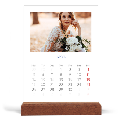 Staffeli kalender - stående  — Klassisk kobolt [April]