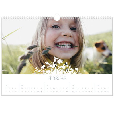 A3 Foto Kalender — Blomstmotiv [Februar]
