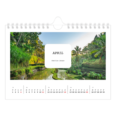 A5 Foto Kalender — Den fulle historie [April]