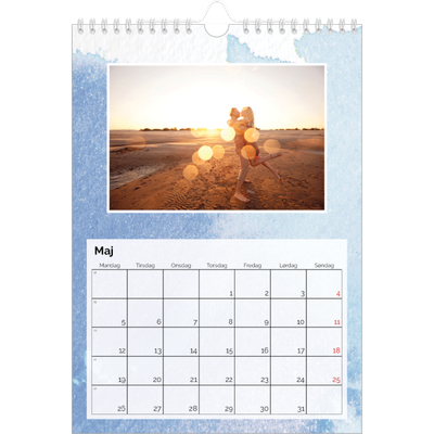 Fotokalender A4 (20 x 30 cm) — Akvarel baggrunde [kalender forside]