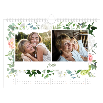 Fotokalender A4 — Klassiske blomster [Marts]