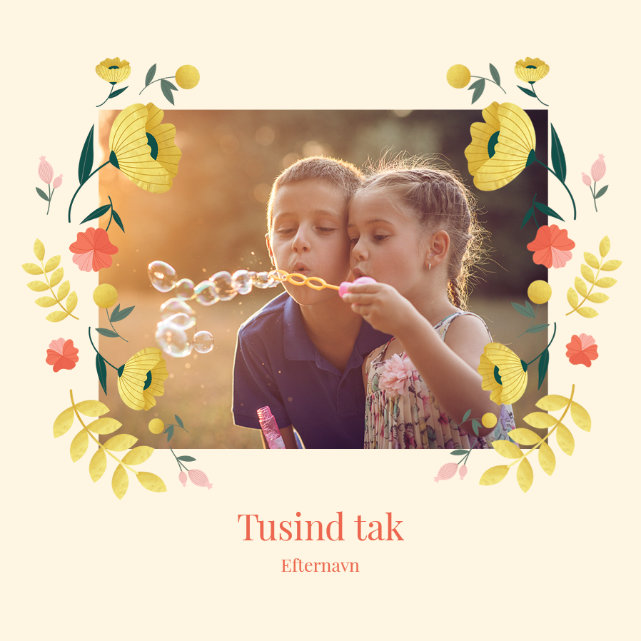Takkekort — Svævende blomster