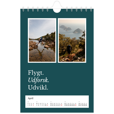 A5 Foto Kalender — Redaktionel Jord [April]