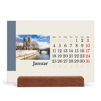 Staffeli kalender - liggende  — Verdens seværdigheder [Januar]