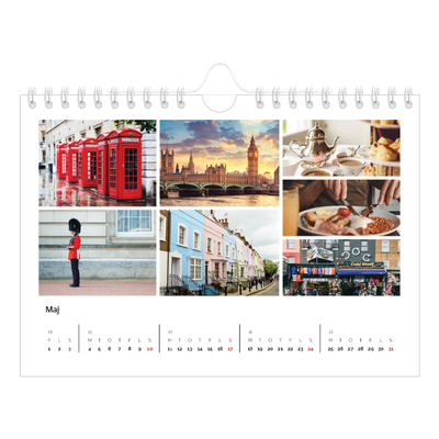 A5 Foto Kalender — Billedgitter [kalender forside]