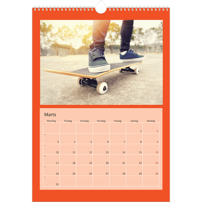 Årskalender A3 — Skarpe farver [Marts]