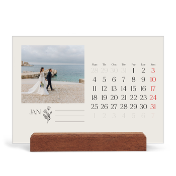 Staffeli kalender - liggende — Initialer i blomst