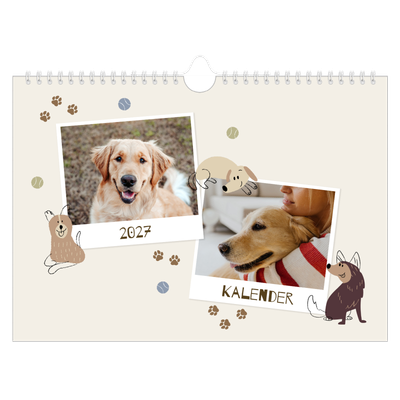 Fotokalender A4 — Legesyg hvalp [kalender forside]