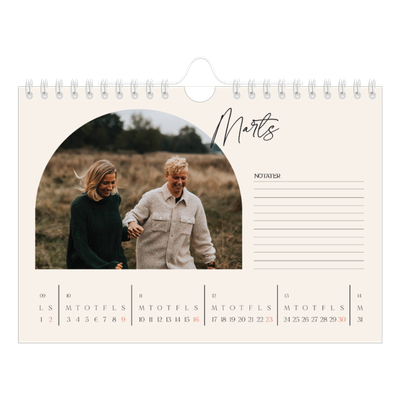 A5 Foto Kalender — Buet billederamme [Marts]