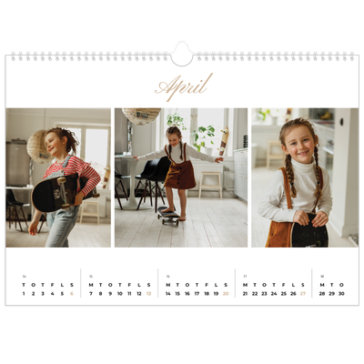 A3 Foto Kalender — Fotolister [April]