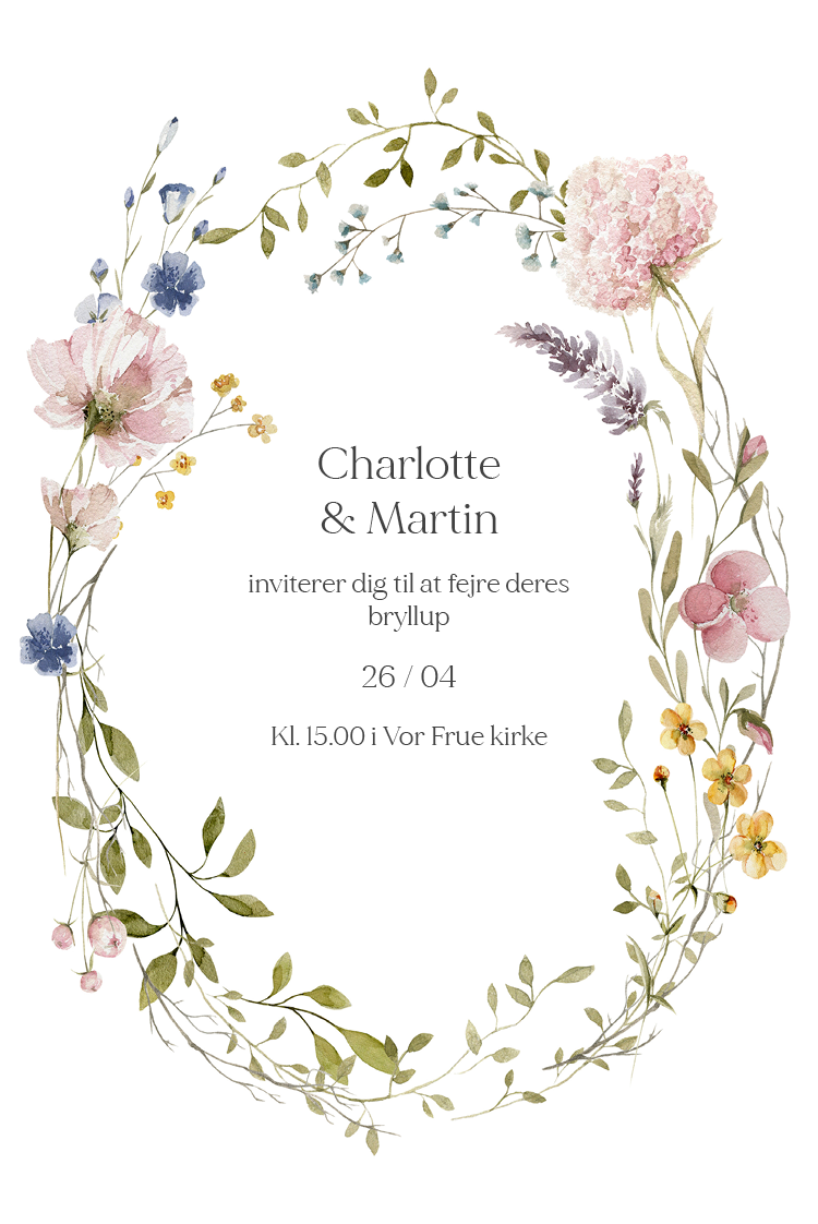 Invitationer — Glæde i blomstring