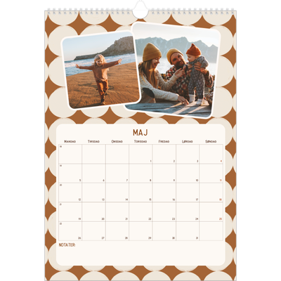 Årskalender A3 — Retro mønstre [kalender forside]