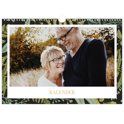 A3 Foto Kalender — Blomstret tapet [kalender forside]