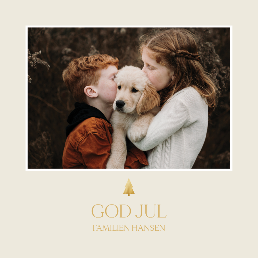 Kort — Juletræ i guld