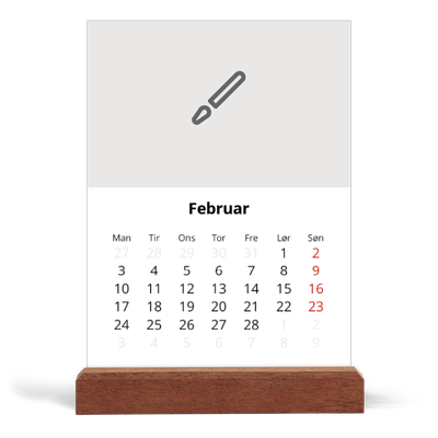 Staffeli kalender - stående  — Design selv [Februar]