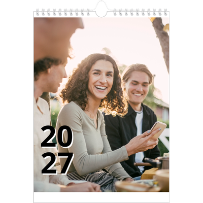 Fotokalender A4 (20 x 30 cm) — Bogstav og tal [kalender forside]