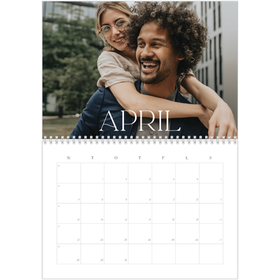 Fotokalender A4 dobbelt (30 x 40 cm) — Store billeder [April]